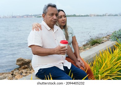 Older  Latin Couple Outdoors Together