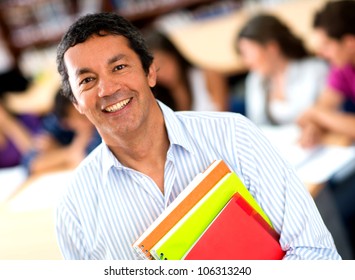 Older Male Student At The University Smiling