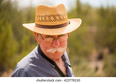 Older Man With Hat, Making A Goofy Face