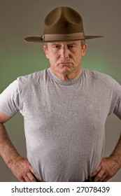 Older Man Posed As Drill Instructor.