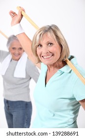 Older Women In An Exercise Class