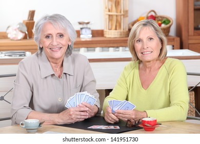 Older Women Playing Cards