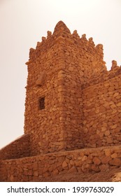 Oldest Arabian Fort At The Top Of Rocky Mountain In Riyadh Region