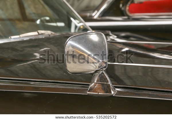 Oldest car. Side\
mirror.