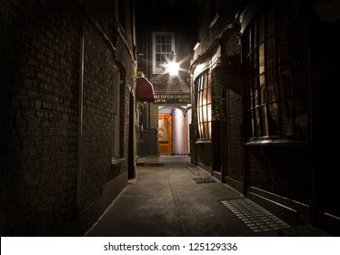 An Old-fashioned London Alleyway In The City.