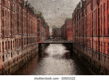 Old-fashioned river side