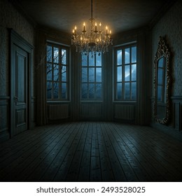 Spooky Hall Room Realistic High Detail AI-generated image 2500315779 ...