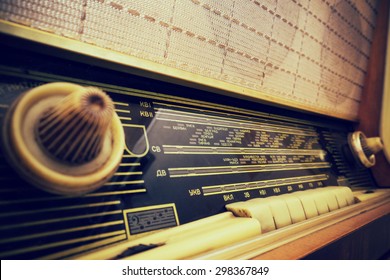 Old-fashioned vintage radio receiver stereo tuner - Powered by Shutterstock