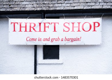 Oldham, England / UK - August 2nd 2019: Thrift Charity Shop Opens In Poor Rural Town Uk