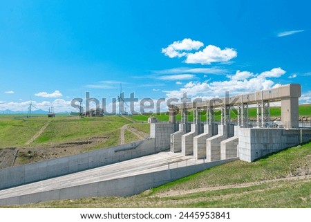 Oldman River Dam Provincial Recreation Area in the prairies of Alberta Canada