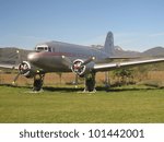 Oldtimer aircraft on airport