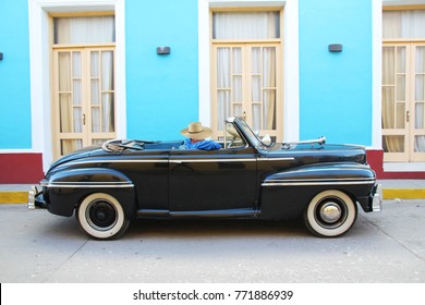 An Oldtimer Car On The Streets Of Trinidad Cuba