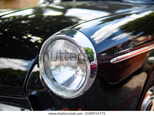 The old-timer car  in\
sunlight