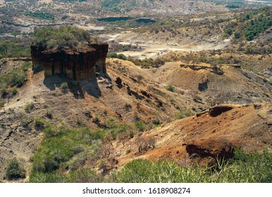 Olduvai Gorge Scenic View In The Great Rift Valley, Tanzania, East Africa. An Important Paleoanthropological Site.