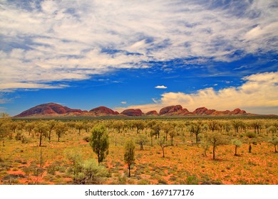 Olgas in Northern Territory with their beautiful orange and red walls