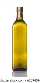 Olive Oil Bottle Isolated Over White Background