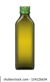 Olive Oil Bottle On A White Background