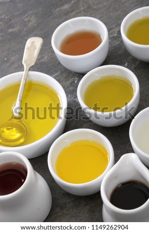 Similar – Image, Stock Photo Variety of oil with multiple property