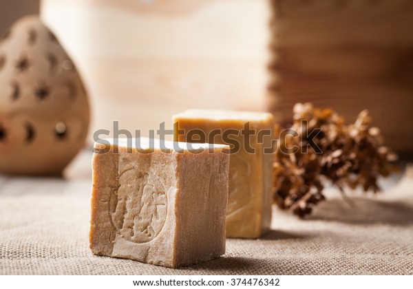 Olive oil soap\
from Aleppo.\
Natural,traditional.