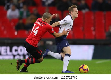 Oliver Skipp Of Tottenham Hotspur Beats Oriol Romeu Of Southampton - Tottenham Hotspur V Southampton, Premier League, Wembley Stadium, London (Wembley) - 5th December 2018
