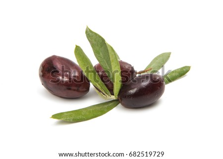 Olives isolated on a white background