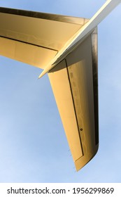 Olivet, France - 15 Mars 2021 : Low-angle View Of A Bombardier Aircraft Tail