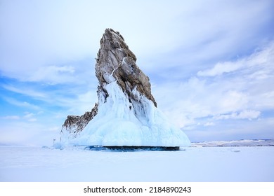 Olkhon Island Baikal Winter Landscape, Russia Winter Season View Lake Baikal