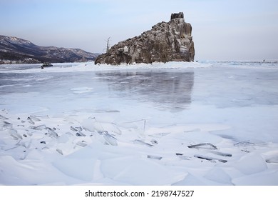 Olkhon Island Baikal Winter Landscape, Russia Winter Season View Lake Baikal