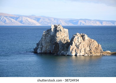 Olkhon Island On Baikal Lake. Shaman Rock.