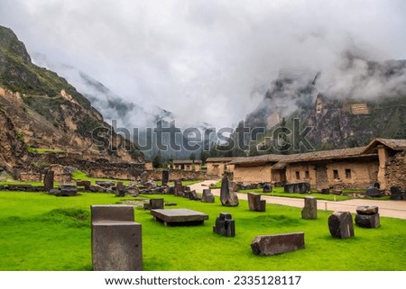 Ollantaytambo, Inca ruins of Ollantaytambo, Sacred Valley of the Incas in Peru, South America