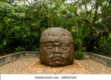 Olmec Big Basalt Head - Villahermosa, Mexico