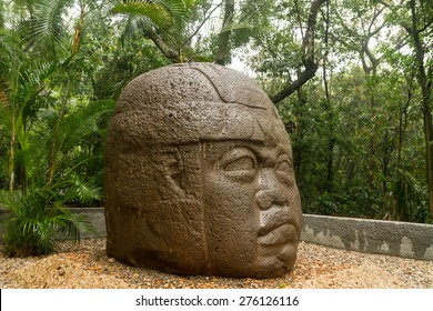 Olmec Big Basalt Head - Villahermosa, Mexico