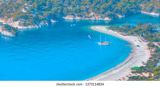 Oludeniz Beach Blue Lagoon Oludeniz Beach Stock Photo 1373114834 ...