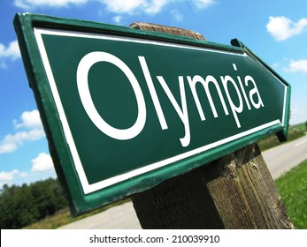 Olympia road sign
