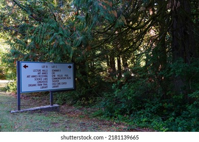 OLYMPIA, WA -2 OCT 2021- View Of The Evergreen State College, A Public Liberal Arts College Located In Olympia, The Capital Of Washington State, United States.