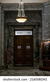 Olympia, WA, USA - Aug 13, 2021: The Secretary Of State Office In Olympia State Capitol
