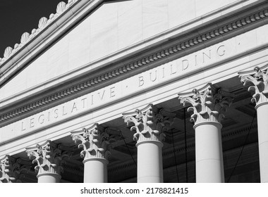 Olympia, WA, USA - Oct. 2, 2021: Washington State Capital Building In Olympia In Infrared