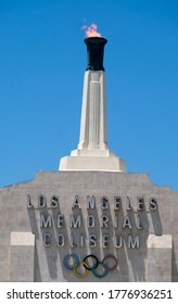 The Olympic Torch At The Los Angeles Memorial Coliseum Is Lit To Mark The 60th Anniversary Of John F. Kennedy's Acceptance Of The Democratic Nomination For President, July 15, 2020 In Los Angeles.

