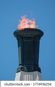 The Olympic Torch At The Los Angeles Memorial Coliseum Is Lit To Mark The 60th Anniversary Of John F. Kennedy's Acceptance Of The Democratic Nomination For President, July 15, 2020 In Los Angeles.

