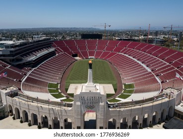 The Olympic Torch At The Los Angeles Memorial Coliseum Is Lit To Mark The 60th Anniversary Of John F. Kennedy's Acceptance Of The Democratic Nomination For President, July 15, 2020 In Los Angeles.

