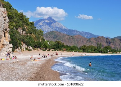 Olympos Beach At Lycean Coast, Turkey