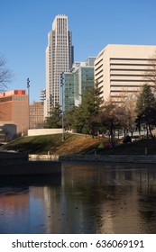 Omaha Nebraska Downtown City Skyline Missouri River