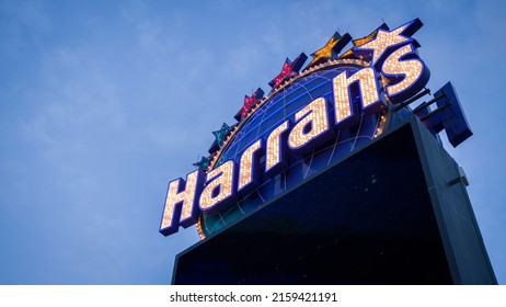 Omaha, Nebraska - May 22, 2022: Harrah's Casino And Hotel Entrance