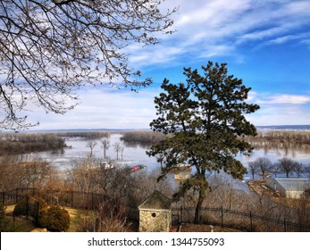 Omaha, Nebraska / United States 03 19 2019: Missouri River Flooding