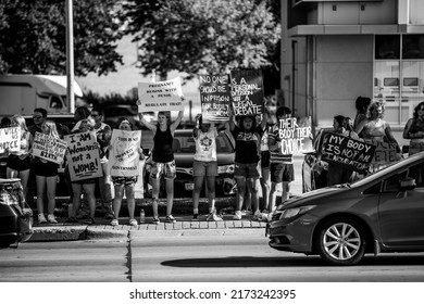 Omaha Nebraska US - 06-28-22 - Citizens of Omaha Nebraska protest the Supreme Court's decision to overturn Roe vs. Wade, which provided women the right to choose to have an abortion