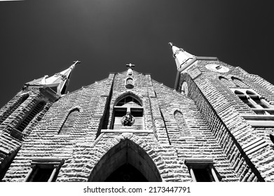 Omaha, Nebraska, US - 5.2022 - St. John's Parish Catholic Church On The Campus Of Creighton University.