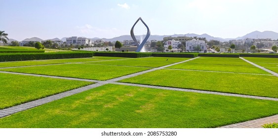 Oman: Qurm Park Panorama In Muscat