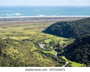 Omanawanui Track Carpark At Whatipu Beach, Auckland, New Zealand