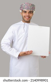 Omani Business Man Holding White Board