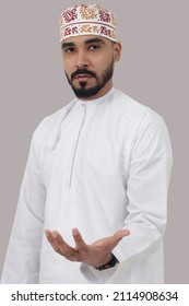 Omani Male Holding Hand Up